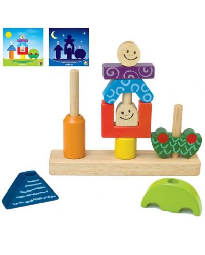 Παιδικό παιχνίδι λογικής Smart Games Preschool Wood - Μέρα και νύχτα - 4