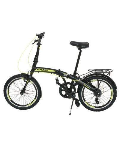 Πτυσσόμενο ποδήλατο κήπου CAMP - Q10, 20", μαύρο/κίτρινο - 3