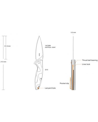 Πτυσσόμενο μαχαίρι Ruike - P105-Q - 3