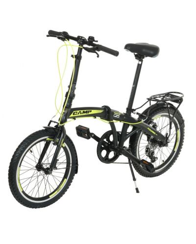 Πτυσσόμενο ποδήλατο κήπου CAMP - Q10, 20", μαύρο/κίτρινο - 1