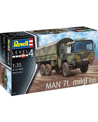 Συναρμολογημένο μοντέλο Revell -Στρατιωτικό φορτηγό Man 7t Milgl - 1