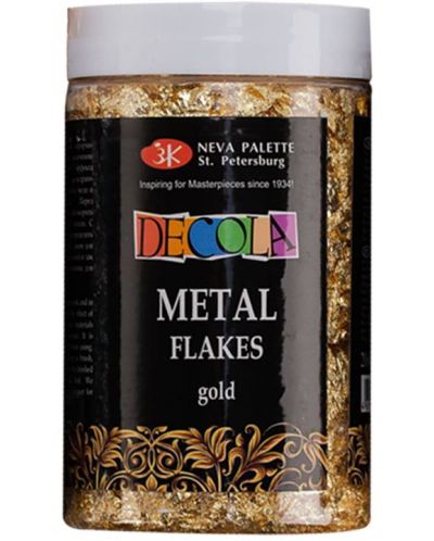 Мεταλλικές νιφάδες Nevskaya Palette Decola - Χρυσό, 3 g - 1