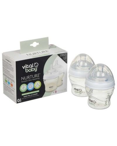 Μπιμπερό  Vital Baby - Anti-Colic, 150 ml, 0+ μηνών, 2 τεμάχια - 1