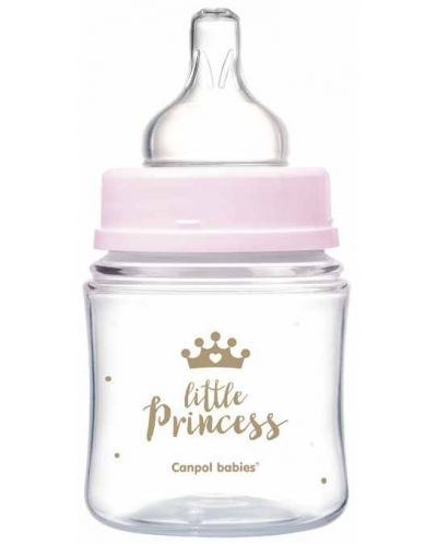 Μπουκάλι κατά των κολικών Canpol Easy Start - Royal Baby, 120 ml, ροζ - 2