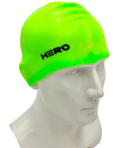 Σκουφάκι κολύμβησης HERO - Silicone Swimming Helmet, ανοιχτό πράσινο - 2