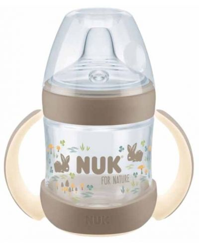 Μπουκάλι χυμού με μύτη σιλικόνης  NUK for Nature - 150 ml, Cream - 1