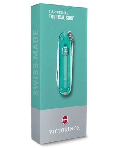 Ελβετικός σουγιάς Victorinox - Classic SD, Tropical Surf	 - 4