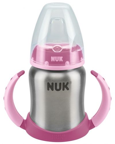 Ανοξείδωτο μπουκάλι Nuk First Choice, 150 ml, ροζ - 1