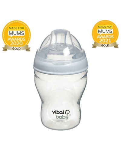 Μπιμπερό Vital Baby - Anti-Colic, 240 ml, 0+ μηνών, 2 τεμάχια - 3