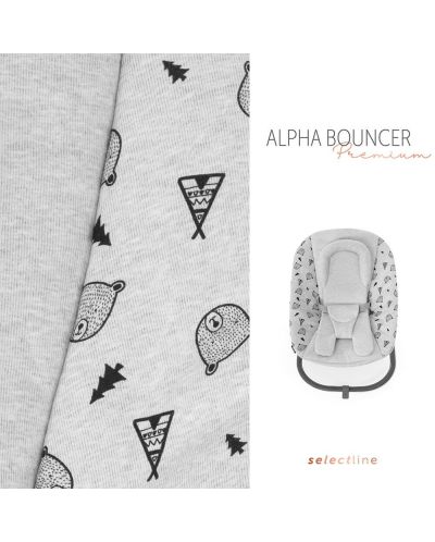 Ξαπλώστρα Hauck - Alpha Bouncer Premium, Nordic grey - 5