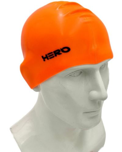 Σκουφάκι κολύμβησης HERO - Silicone Swimming Helmet, πορτοκάλι - 2