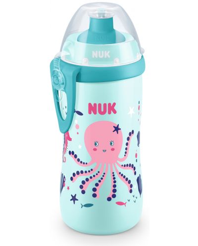 Μπουκάλι με βαλβίδα Nuk Junior Cup - Chameleon, 300 ml, για κορίτσια - 1
