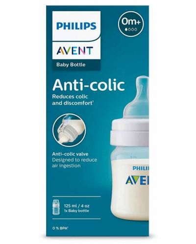 Μπιμπερό  Philips Avent - Classic, Anti-colic, PP, 125 ml - 5