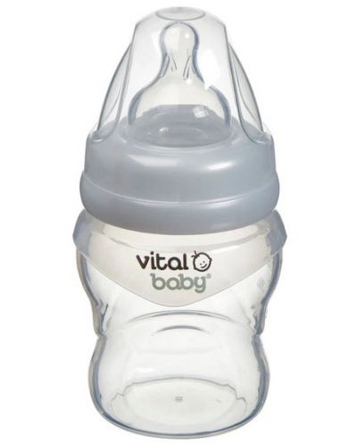 Μπουκάλι βοήθημα σίτισης σιλικόνης  Vital Baby - Anti-Colic, 150 ml - 1