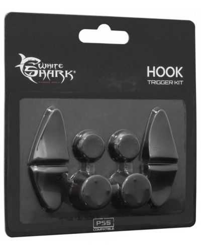 Σετ βύσματα σιλικόνης White Shark - Hook Trigger Kit, μαύρο (PS5) - 1