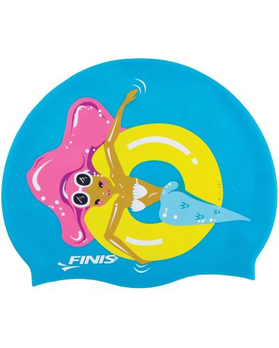 Σκουφάκι κολύμβησης από σιλικόνη Finis - Γοργόνα, με ροζ μαλλιά - 1