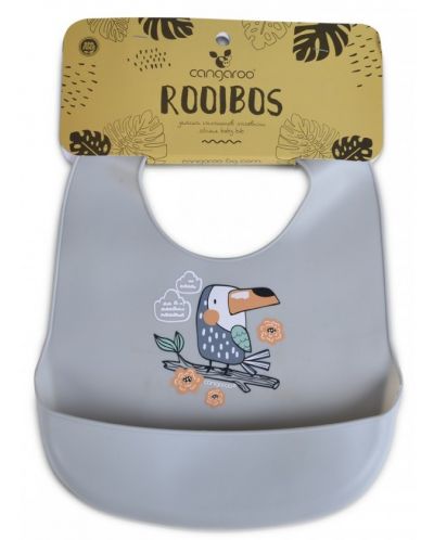 Cangaroo Σαλιάρα σιλικόνης Rooibos γκρι - 3