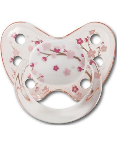 Πιπίλα σιλικόνης με δαχτυλίδι Baby-Nova - Dentistar Art , μέγεθος 3, ροζ - 1