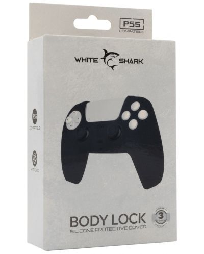 Θήκη σιλικόνης  White Shark - Body Lock, μαύρο(PS5) - 4