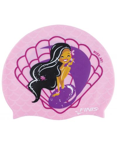 Σκουφάκι κολύμβησης από σιλικόνη Finis - Γοργόνα, ροζ - 1