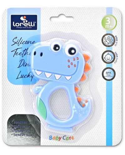 Μασητικό οδοντοφυΐας Lorelli Baby Care - Dino Lucky, μπλε - 2