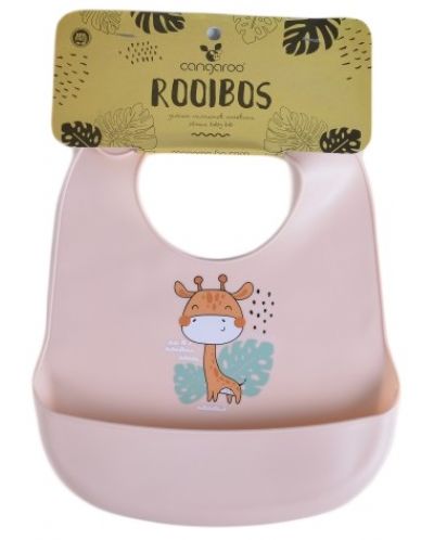 Cangaroo Σαλιάρα σιλικόνης Rooibos ροζ - 3