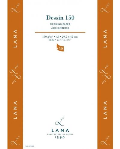 Βιβλίο σκίτσων Lana Dessin - A3, 50 φύλλα - 1