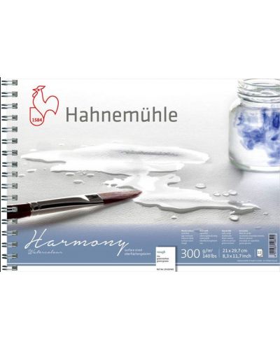 Βιβλίο σκίτσων με σπιράλ  Hahnemuhle Harmony - A4, ακατέργαστο χαρτί, 12 φύλλα - 1