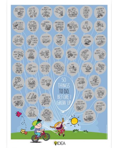 Αφίσα Scratch για παιδιά:50 things to do before I grow up - 2