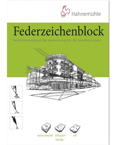 Βιβλίο σκίτσων Hahnemuhle Federzeichenblock - A4, 10 φύλλα - 1