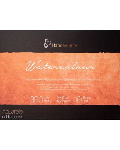 Βιβλίο σκίτσων Hahnemuhle Aquarelle - 24 х 32 cm, χαρτί ψυχρής πίεσης 10 φύλλα - 1