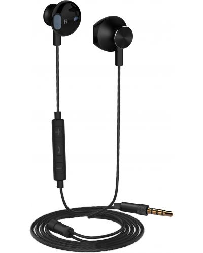Ακουστικά με μικρόφωνο Yenkee - 305BK, μαύρα - 1