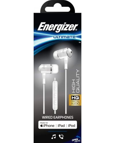 Ακουστικά με μικρόφωνο Energizer - UIL35, λευκά  - 2