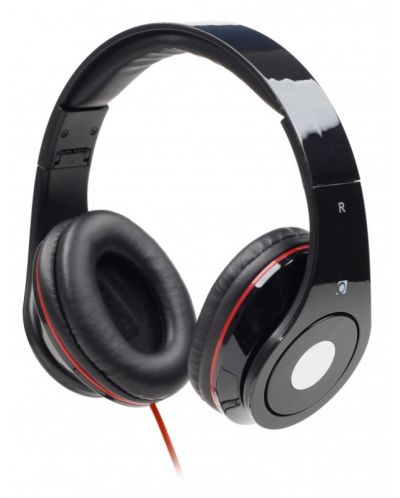 Ακουστικά με μικρόφωνο  Gembird - MHS-DTW-BK, Κόκκινο/Μαύρο - 1