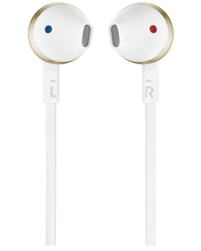Ακουστικά με μικρόφωνο JBL - Tune 205, άσπρα/χρυσαφί - 4