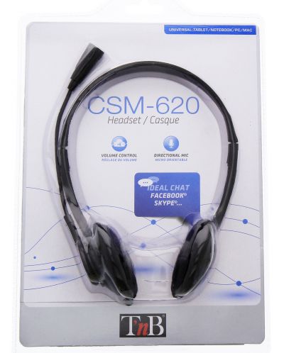 Ακουστικά με μικρόφωνο TNB - CSM-620, μαύρα - 2