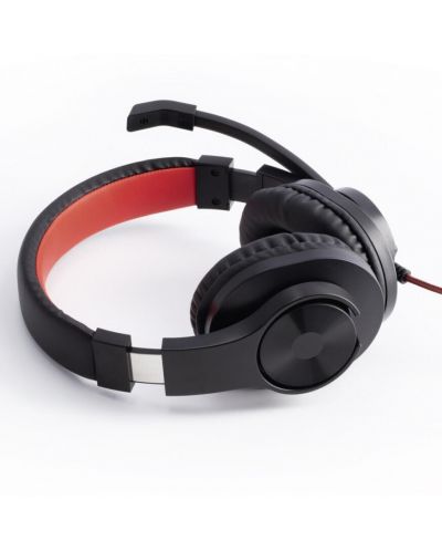 Ακουστικά με μικρόφωνο Hama - HS-USB400, μαύρα/κόκκινα - 2