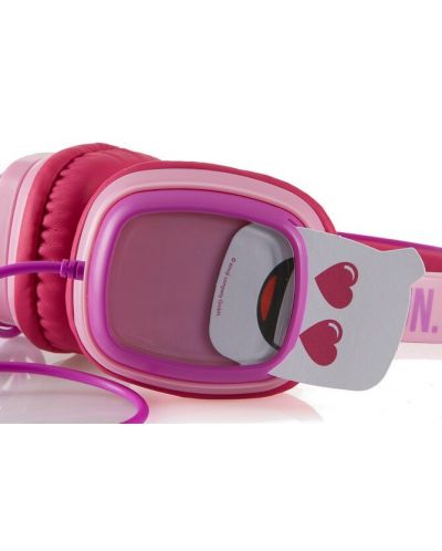 Παιδικά ακουστικά με μικρόφωνο Emoji - Flip n Switch, ροζ/μωβ - 2