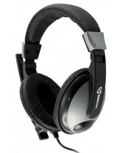 Ακουστικά με μικρόφωνο SBOX - HS-302, μαύρο/ασημί - 2