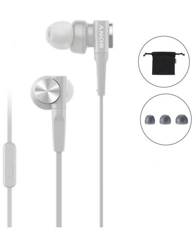 Ακουστικά με μικρόφωνο Sony - MDR-XB55AP, άσπρα - 5