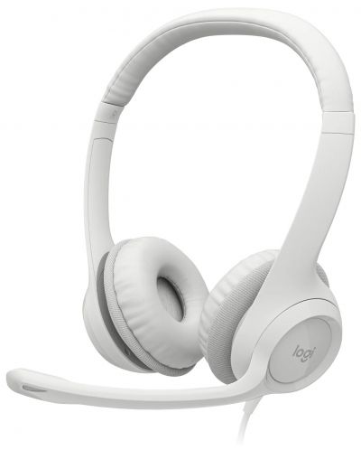 Ακουστικά με μικρόφωνο Logitech - H390, λευκό - 1