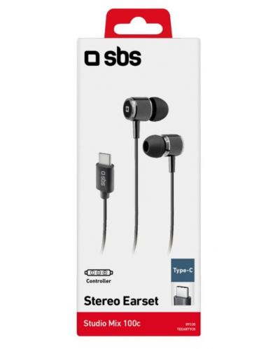 Ακουστικά με μικρόφωνο SBS - Studio Mix 100C, μαύρο - 5