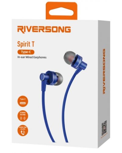 Ακουστικά με μικρόφωνο Riversong - Spirit T, μπλε  - 4
