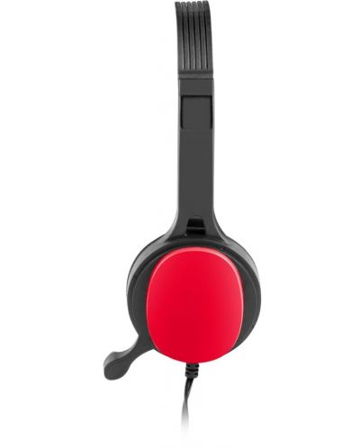 Ακουστικά με μικρόφωνο uGo - USL-1222, μαύρο/κόκκινο - 4