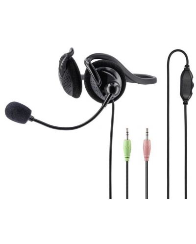 Ακουστικά με μικρόφωνο Hama - NHS-P100, μαύρα - 3