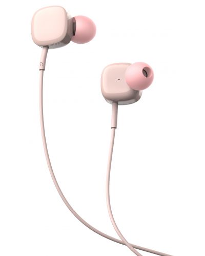 Ακουστικά με μικρόφωνο Tellur - Sigma, ροζ - 1