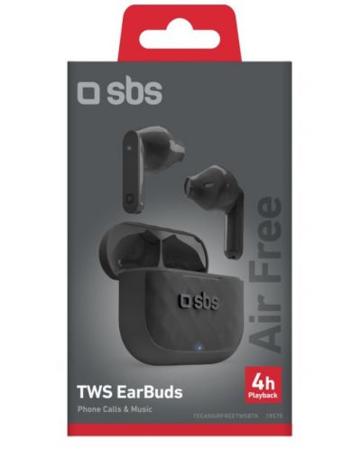 Ακουστικά με μικρόφωνο SBS - Air Free, TWS, μαύρο - 6