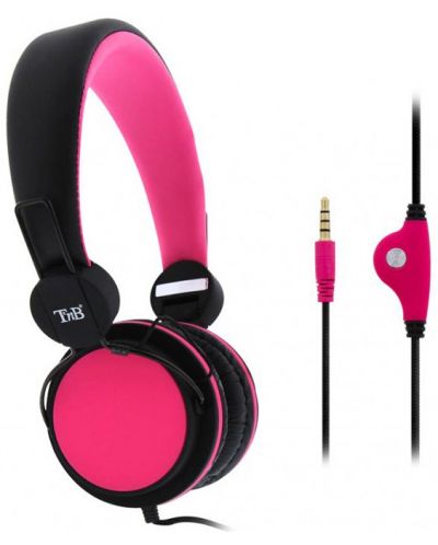 Ακουστικά με μικρόφωνο TNB - Be color, On-ear, ροζ - 1