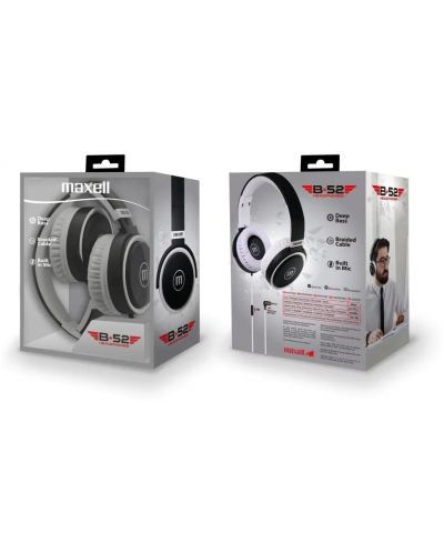 Ακουστικά με μικρόφωνο Maxell - B52, λευκά/μαύρα - 2