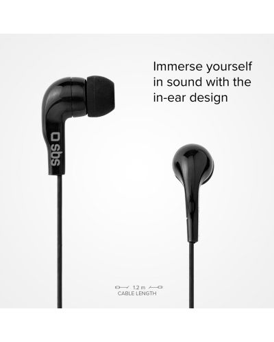 Ακουστικά με μικρόφωνο SBS - Mix 10, μαύρο - 2